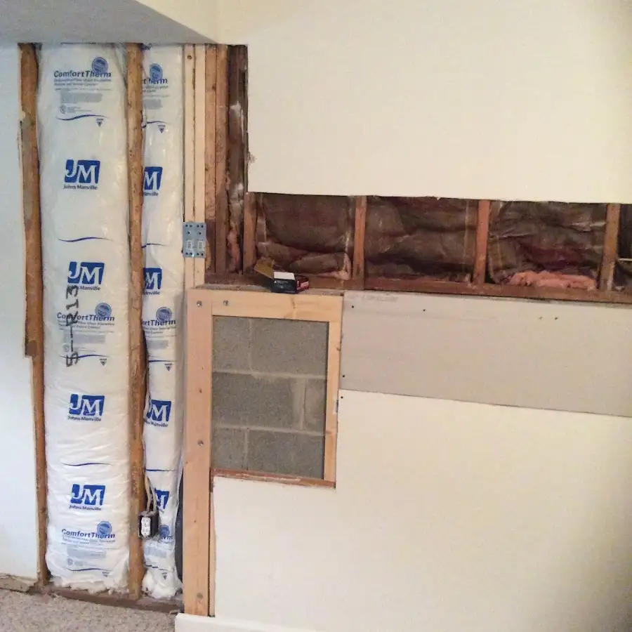 Wall insulation replacement during Structural Drying in Globe